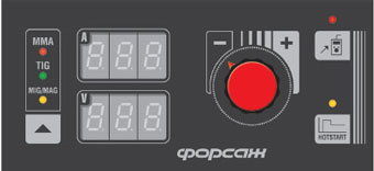 Инверторный сварочный аппарат ФОРСАЖ-502 - простая панель